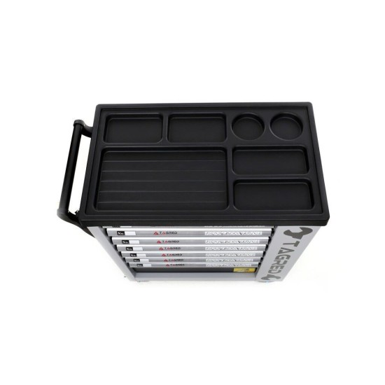 Dielenská mobilná skrinka, 7 zásuviek, sada náradia 251ks TAGRED