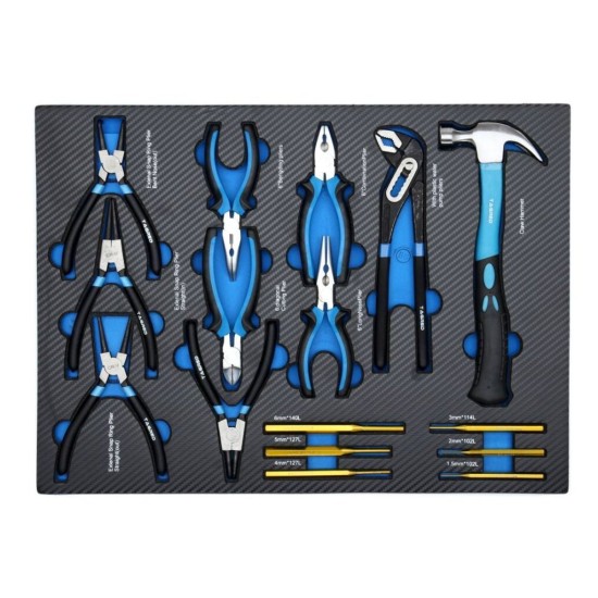 Dielenská mobilná skrinka, 7 zásuviek, sada náradia 251ks TAGRED