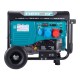 Plynový a benzínový generátor (LPG/NG), 17HP/8,2kW/10,2kVA (400V), 6,5kW (230V), elektrický štartér, diaľkové ovládanie, podvozok HERON