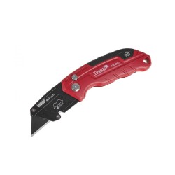 Zatvárací nôž FASTFOLD, s vymeniteľnou lichobežníkovou čepeľou 60x19x0,6mm TVARDY Zatvárací nôž FASTFOLD, s vymeniteľnou lichobežníkovou čepeľou 60x19x0,6mm TVARDY