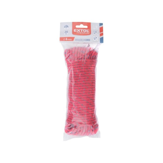 Pletená polypropylénová šnúra, ⌀6mm x 20m EXTOL PREMIUM Pletená polypropylénová šnúra, ⌀6mm x 20m EXTOL PREMIUM