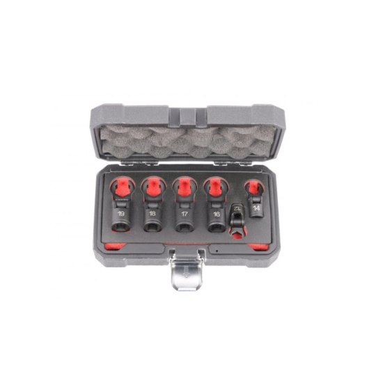 Kľúče na prevlečné matice, flexibilné, 12-19 mm, sada 6ks QUATROS