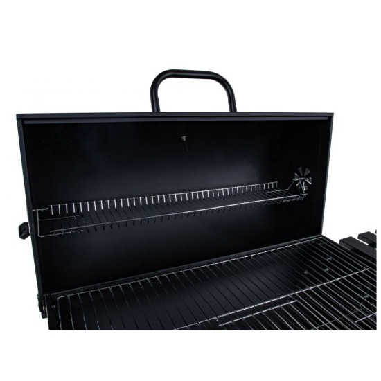 Gril na drevené uhlie, s roštom 70x35cm, teplomer, veko a police GEKO Gril na drevené uhlie, s roštom 70x35cm, teplomer, veko a police GEKO