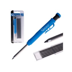 Stavebná ceruzka, tesárska, s puzdrom a vymeniteľným olovom, 2,8mm, tvrdosť HB GEKO Stavebná ceruzka, tesárska, s puzdrom a vymeniteľným olovom, 2,8mm, tvrdosť HB GEKO