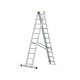 Hliníkový rebrík 3x11 PRO, 3-dielny DRABEST