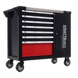 Pojízdný dílenský vozík se sadou nářadí 299ks, 7 polic KRAFT&DELE