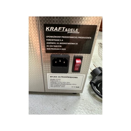 Ultrazvuková čistička 100W, 2l KRAFT&DELE Ultrazvuková čistička 100W, 2l KRAFT&DELE