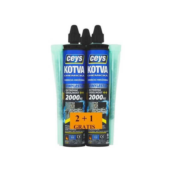 Chemická kotva vinylester 300ml CEYS 2+1 GRATIS Chemická kotva vinylester 300ml CEYS 2+1 GRATIS