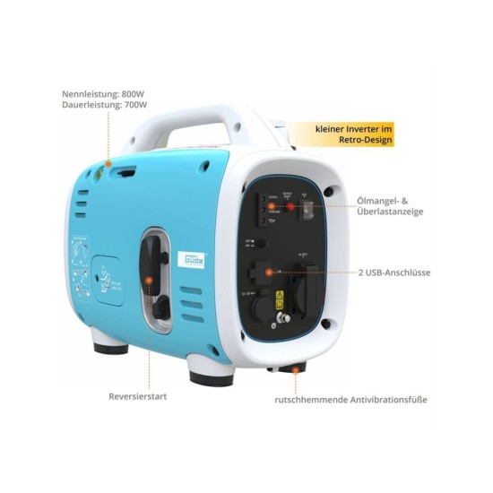 Invertorový generátor ISG 800-1 GÜDE