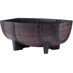 Woodeff kvetináč sud teak, 40x30x18cm