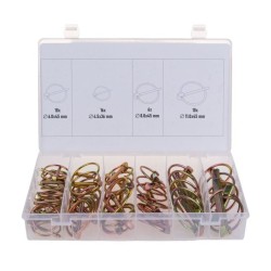 Závlačky s krúžkom, 4 typy, sada 50ks GEKO Závlačky s krúžkom, 4 typy, sada 50ks GEKO