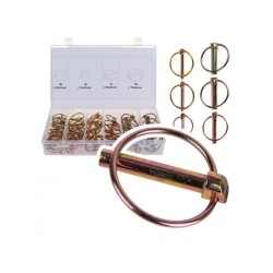 Závlačky s krúžkom, 4 typy, sada 50ks GEKO Závlačky s krúžkom, 4 typy, sada 50ks GEKO