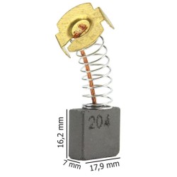 Náhradné uhlíkové kefky 7x16,2x17,9mm, 2ks MAR-POL Náhradné uhlíkové kefky 7x16,2x17,9mm, 2ks MAR-POL