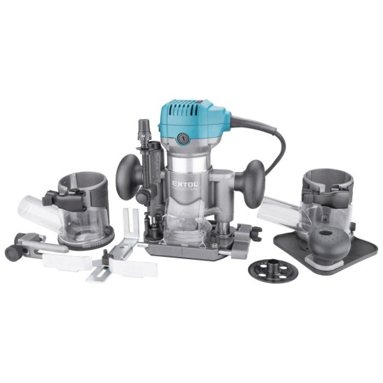 Multifunkčná frézka 710W, konštantný výkon a rýchlosť, mäkký štart EXTOL INDUSTRIAL