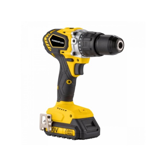 POWX00530 Akumulátorový skrutkovač / vŕtačka s príklepom bezuhlíkový 20V, 120Nm, 2BAT, POWERPLUS POWX00530 Akumulátorový skrutkovač / vŕtačka s príklepom bezuhlíkový 20V, 120Nm, 2BAT, POWERPLUS