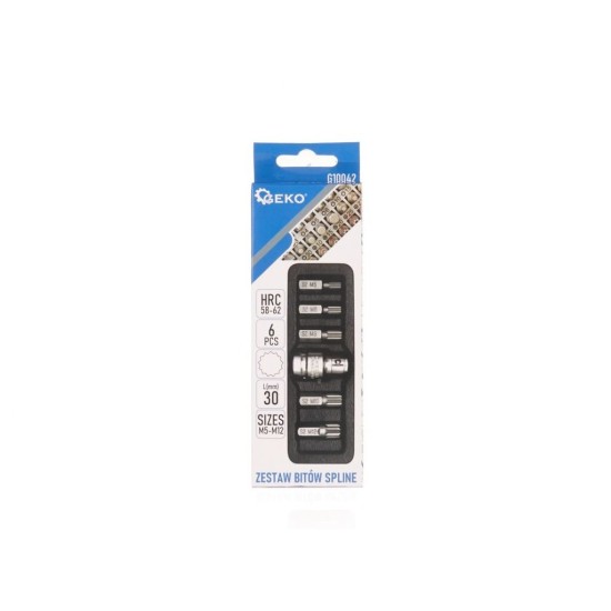 XZN M5-M12 nástrčná hlavica, 1/2" adaptér, sada 6ks GEKO