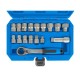 Gola sada s račňou, hlava s profilom Gear Lock 10-24mm, sada 17ks GEKO