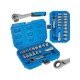 Gola sada s račňou, hlava s profilom Gear Lock 10-24mm, sada 17ks GEKO