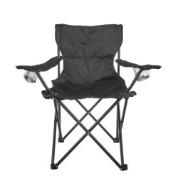 Skladacia kempingová stolička, čierna KELTIN Skladacia kempingová stolička, čierna KELTIN