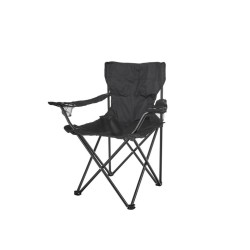Skladacia kempingová stolička, čierna KELTIN Skladacia kempingová stolička, čierna KELTIN
