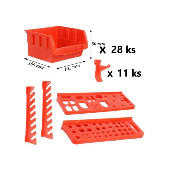 Závesný organizér/držiak 95x54,5cm, sada 46ks MAR-POL Závesný organizér/držiak 95x54,5cm, sada 46ks MAR-POL