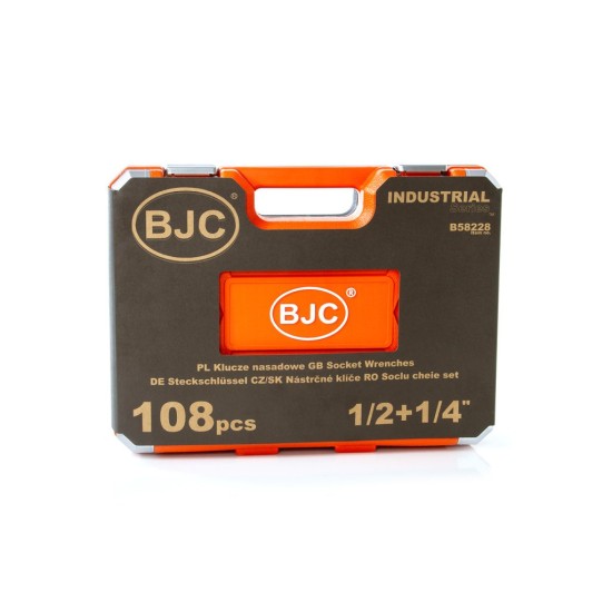 Sada nástrčných súprav 108ks, 1/4", 1/2" BJC Sada nástrčných súprav 108ks, 1/4", 1/2" BJC