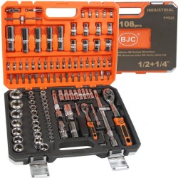 Sada nástrčných súprav 108ks, 1/4", 1/2" BJC