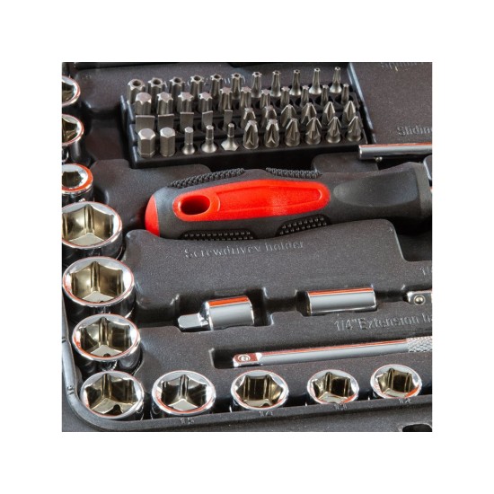 Sada nástrčných súprav 216ks, 1/2", 3/8", 1/4" BJC