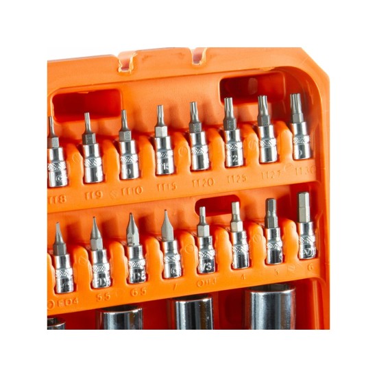 Sada nástrčných súprav 216ks, 1/2", 3/8", 1/4" BJC