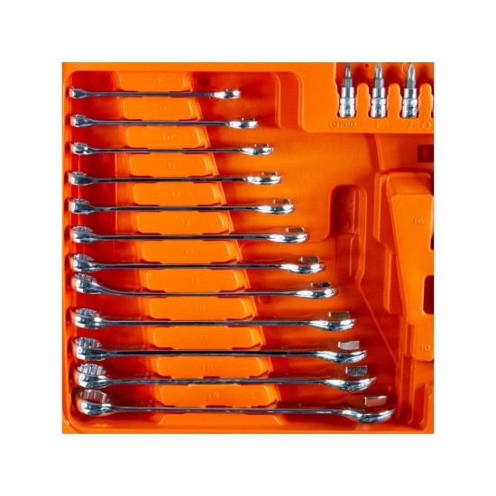 Sada nástrčných súprav 216ks, 1/2", 3/8", 1/4" BJC