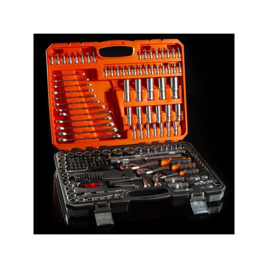 Sada nástrčných súprav 216ks, 1/2", 3/8", 1/4" BJC