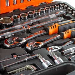 Sada nástrčných súprav 216ks, 1/2", 3/8", 1/4" BJC