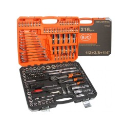 Sada nástrčných súprav 216ks, 1/2", 3/8", 1/4" BJC Sada nástrčných súprav 216ks, 1/2", 3/8", 1/4" BJC