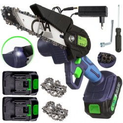 Akumulátorová jednoručná reťazová píla 6", 2x21V/ 2000mAh CATA