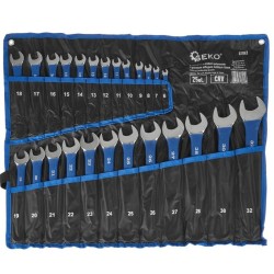 Kľúče 6 - 32 mm, s pogumovanou rukoväťou, sada 25 ks GEKO