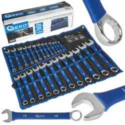 Kľúče 6 - 32 mm, s pogumovanou rukoväťou, sada 25 ks GEKO