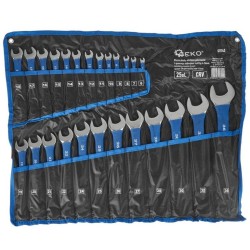 Kľúče 6 - 36 mm, s pogumovanou rukoväťou, sada 25 ks GEKO Kľúče 6 - 36 mm, s pogumovanou rukoväťou, sada 25 ks GEKO