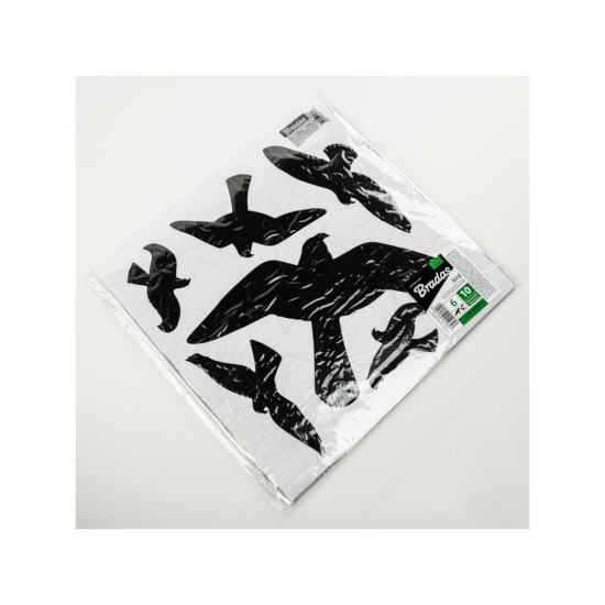 Samolepky na ochranu vtákov pred nárazmi do skla, sada 10 listov x 6 ks nálepiek SCARE Samolepky na ochranu vtákov pred nárazmi do skla, sada 10 listov x 6 ks nálepiek SCARE