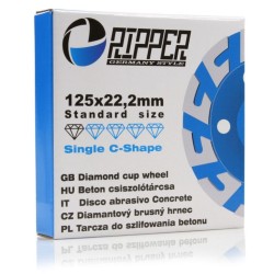 Diamantový brúsny kotúč na betón 125 mm, 22,2 mm SINGLE-C RIPPER Diamantový brúsny kotúč na betón 125 mm, 22,2 mm SINGLE-C RIPPER
