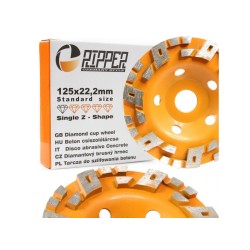Diamantový brúsny kotúč na betón 125 mm, 22,2 mm SINGLE-Z RIPPER Diamantový brúsny kotúč na betón 125 mm, 22,2 mm SINGLE-Z RIPPER