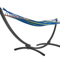 Záhradná hojdacia sieť s kovovým stojanom a dreveným stabilizátorom, 200 x 100 cm, 200 kg KELTIN Záhradná hojdacia sieť s kovovým stojanom a dreveným stabilizátorom, 200 x 100 cm, 200 kg KELTIN