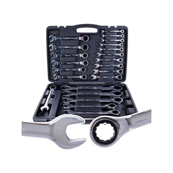 Račňové kľúče 6 - 32 mm, sada 22 ks GEKO