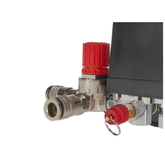 Tlakový spínač pre kompresor 230 V, 2x tlakomer MAR-POL