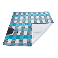 Pikniková, plážová deka s izolací 200×200 cm, šedomodrá - KELTIN