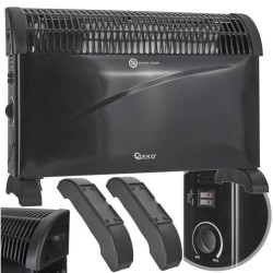 Konvektor s termostatom 2000 W, čierny GEKO