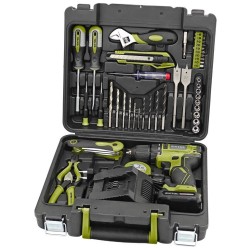 Vŕtací skrutkovač 12 V Li-ion, BRUSHLESS, s náradím, sada 46 ks EXTOL CRAFT