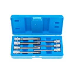 Nástrčné hlavice TORX 3/8", rozmery T25 - T60, predĺžené 110 mm, sada 7 ks SATRA Nástrčné hlavice TORX 3/8", rozmery T25 - T60, predĺžené 110 mm, sada 7 ks SATRA