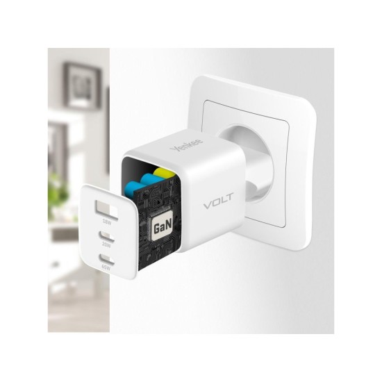 YAC G65 VOLT nabíjačka, 65 W, 3x USB YENKEE YAC G65 VOLT nabíjačka, 65 W, 3x USB YENKEE