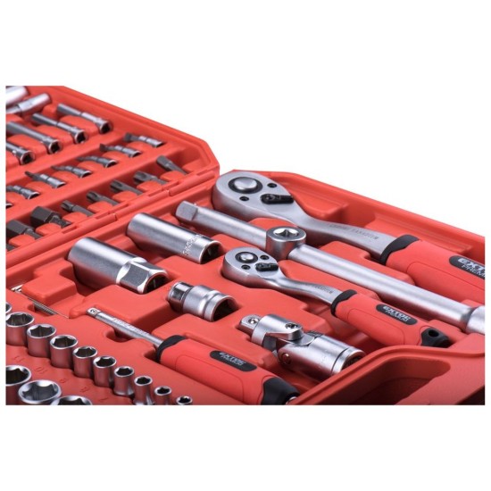 Nástrčné hlavice, 1/4", 1/2", CrV/S2, sada 94 ks EXTOL PREMIUM