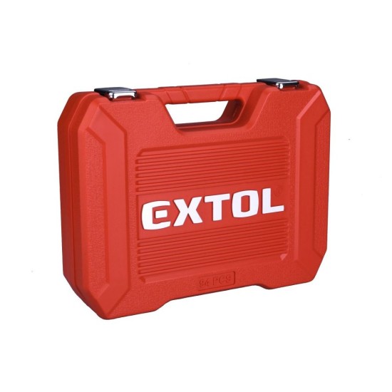 Nástrčné hlavice, 1/4", 1/2", CrV/S2, sada 94 ks EXTOL PREMIUM